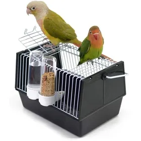 Comparer les prix de Cage de voyage pour oiseaux cage portable pour petits animaux avec 2 mangeoires pour pinsons et autres oiseaux