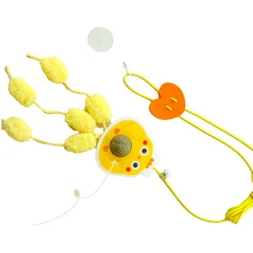 Comparer les prix de Jouet pour chat - EINNENFFER - Jouet à ficelle suspendu - Élastique - Boule de menthe à chat - Réglable