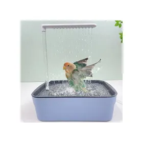 Comparer les prix de Bain doiseaux automatique avec système de circulation - Douche pour cages pour perruches calopsittes et petits oiseaux
