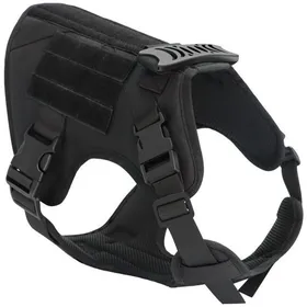 Meilleurs prix pour Harnais tactique pour chien - OKZ - XL - Noir - Tour de cou 65-93 cm - Longueur du ventre 33-48 cm - Nylon 1000D