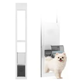 Comparer les prix de Chatière pour Porte Coulissante en Verre-Duoku-Adaptée aux Chiens et Chats Cadre en Alliage daluminium Taille M