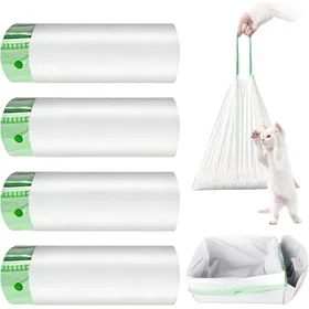 Meilleurs prix pour Sac poubelle XXL 4 rouleaux de 104 x 45 cm bac à litière pour chat pour bac à litière autonettoyante (10 pièces/rouleau)