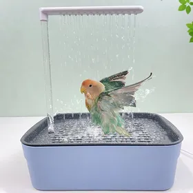 Comparer les prix de Baignoire auto oiseaux montée cage circulation eau douche autonettoyante perruches calopsittes installation sans outil Label