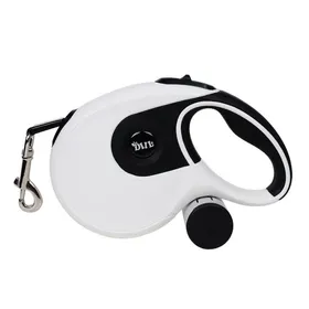 Meilleurs prix pour Laisse rétractable pour chien - Phoesky - 5m - Blanc - Avec sac à crottes - Pour animaux jusquà 20 kg - ABS et Nylon