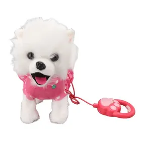 Meilleurs prix pour Chien en peluche électronique interactif pour chiot, jouet de marche chantant avec télécommande et laisse, cadeaux d'anniversaire
