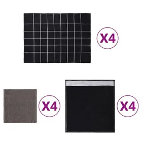 Meilleurs prix pour vidaXL Ensemble de Serviettes 12 pcs, Torchons Absorbants de Séchage, Chiffons de Nettoyage, Essuie-mains de Cuisine Salle 136294