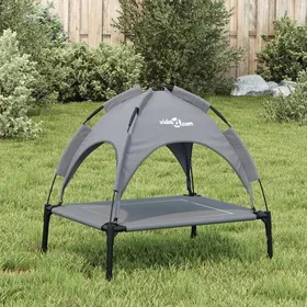 Meilleurs prix pour RemiseCage extérieur - Lapin/chiens - Acier - Lit pour chien avec auvent anthracite tissu Oxford et acier JILIMAISON2025 2917071