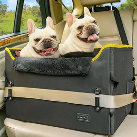 Comparer les prix de Panier Chien Voiture Siège Auto pour Chiens jusqu& 39 à 12 kg Pliable Transport Arrière avec Ceinture de Sécurité Noir M  CORBEILLE