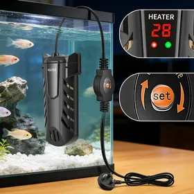 Meilleurs prix pour Chauffage dAquarium 100WTempérature Réglable de 15à 34℃Protection Contre la Surchauffe–Mini Chauffage Submersible pour Eau