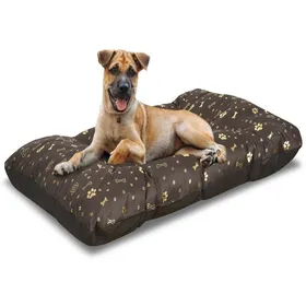 Meilleurs prix pour Coussin pour chien PRESTIGE 80x60 cm imperméable os dorés