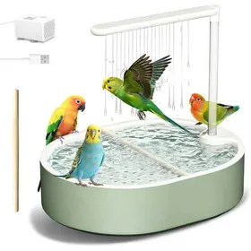 Comparer les prix de Bain pour Oiseaux Baignoire pour Perroquets Douche Automatique pour Perroquets avec Pompe Convient à De nombreux Types dOiseaux