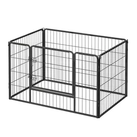 Comparer les prix de Parc pour Chiens Chiot et Petits Animaux en Métal 122 x 80 x 70 cm Noir