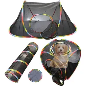 Comparer les prix de Enclos Extérieurs pour Chats - Parc Pliable avec Tunnel pour Animal De