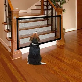 Meilleurs prix pour Barrière de sécurité pour chien, barrière rétractable pliable pour barrière de sécurité pour escalier pour chiens et bébés, noir (t