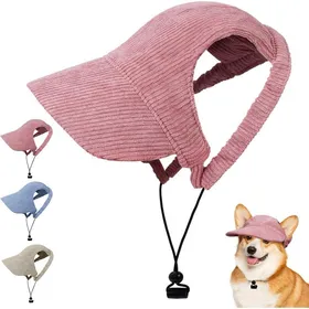 Meilleurs prix pour Casquette de Baseball Rose (Taille S) pour Chien Chapeau de Soleil Réglable avec Trous pour Oreilles .