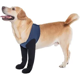 Meilleurs prix pour Chaussettes protectrices pour chien taille M contre le léchage semelle antidérapante bleues PROTECTION DES PATTES -GUETRES