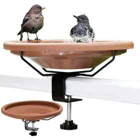 Comparer les prix de Bain doiseaux pour balcon avec support amovible pour rambardes mangeoire avec pied réglable pour jardin