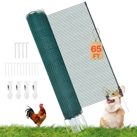 Comparer les prix de Clôture Filet Mobile-VEVOR-20x12 m-Filet de Clôture pour Chien en Plastique Temporaire-avec Poteaux
