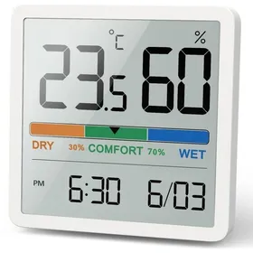 Comparer les prix de Thermomètre-hygromètre dintérieur thermomètre de bureau numérique avec affichage de la température et de lhumidité hygromètre