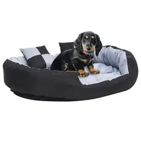 Comparer les prix de Automne/hiverCoussin réversible lavable pour chien Gris et noir 110x80x23cm - HAuteur:23cm - Grande Taille &FR_783200