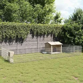 Meilleurs prix pour SALE 2026 Cage à poulets Argent - Enclos pour animaux en liberté 24panneaux 54x60cm fer galvanisé PRO741749547