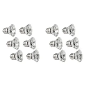 Meilleurs prix pour Lot de 12 Ampoules Chauffantes pour Tortues 50W X 6 Lampes UVA UVB Récipient en Verre Lampe Chauffante pour Reptiles Tortues