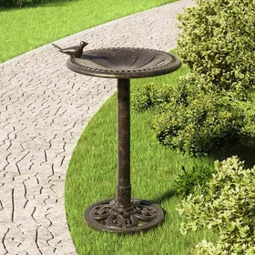 Comparer les prix de @EU(9161898)Baignoire de jardin pour oiseaux bronze - 50 x 76 cm - Bronze - vidaXL - Plastique - stableAbreuvoirs à oiseaux