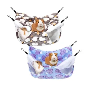 Comparer les prix de Lot de 2 Cochon Inde Rat Hamac Hamac et Cage Tunnel Planeur à Sucre pour Chinchilla Rat Hamster écureuil Multicolore CORBEILLE