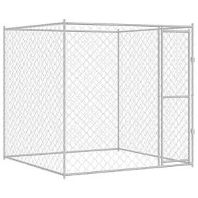 Meilleurs prix pour SWEET®Enclos Extérieur MVS - taille généreuse - 6 à 8 chiens - Cage pour chien Argenté 200x200x200 cm Acier et PE EU26_377285