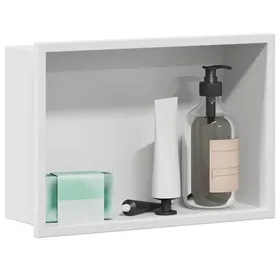 Comparer les prix de [91119]Niche de Douche Blanc 30x20x95 cm Acier inoxydablePoids:1.45 Kg