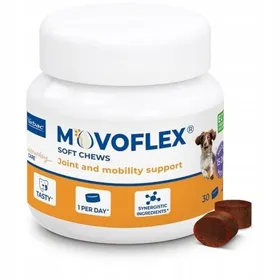 Comparer les prix de Complément alimentaire pour chiens VIRBAC MOVOFLEX M pour les articulations 30 comprimés
