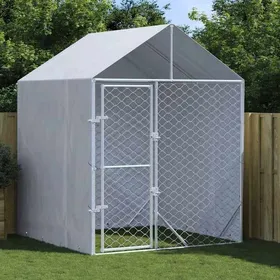 Comparer les prix de CLARENCE Chenil - VIDAXL - Pour multiples utilisation - pour chiens avec toit - argenté 2x2x25 m FR522
