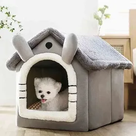 Comparer les prix de Niche dintérieur moelleuse pour chiens et chats de petite moyenne et grande taille avec coussin amovible et tente pour chat .