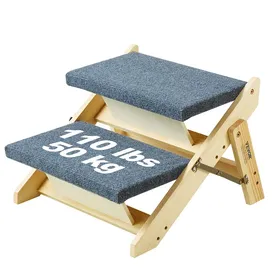 Meilleurs prix pour Escalier Bois Pliable 2en1-VEVOR-pour Lits, Canapés et Voitures-Peut Accueillir des Animaux de Petite