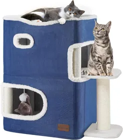 Meilleurs prix pour Niche Pour Chat D'Intérieur Avec Griffoir, Balle Et Plate-Forme, Lit Pour Chat, Arbre À Chat Basique, Tour Pour Chat, Meubles[M380]