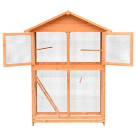 Meilleurs prix pour Volière pour Canaries Perroquet MVS - Cage à oiseaux Pin massif et bois de sapin 125,5x59,5x164 cm - shop20349968