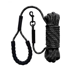 Comparer les prix de 10 m Laisse pour chien - Laisse de Dressage pour Chien - Poignée Souple - Fil réfléchissant - Noire - Convient à tous les chiens