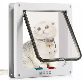 Comparer les prix de Chatière pour chat - PZCC - Mod. M (19.7x19x5.5 cm) - 4 fermetures magnétiques - très silencieuse - couvercle transparent UV