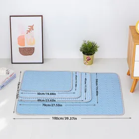 Meilleurs prix pour Tapis de refroidissement pour chien - Phoesky - 35x50 cm - Bleu - Durable - Doux - Portable - Coton et Polyester - Carré