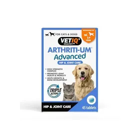 Comparer les prix de Complément ostéo-articulaire pour chiens - VetIQ - Triple Action: chondroïtine glucosamine MSM