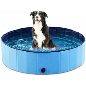 Meilleurs prix pour La piscine pour chien est pliable le bassin en PVC est antidérapant et facile à nettoyer (8020cm)