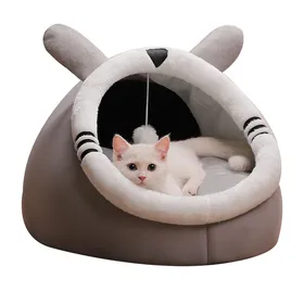 Meilleurs prix pour Lit pour chat - YNKKVRE - Rond - Beige - Lavable en machine - Confort intérieur