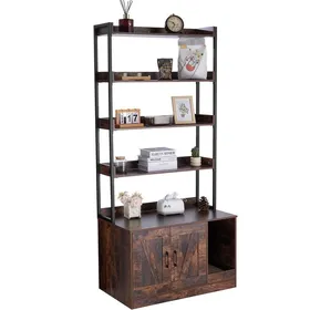 Meilleurs prix pour Enceinte pour Bac à Litière pour Chat-Duoku-Meuble Caché en Bois-avec 4 Étagères-Grande Armoire dintérieur-pour Plupart des Bacs