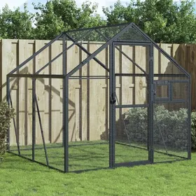Meilleurs prix pour Volière en aluminium - vidaXL - 179x2x185 m - Anthracite - Grille métallique - Porte verrouillable