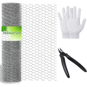 Comparer les prix de Filet pour poulailler 350 mm x 2 m maille hexagonale galvanisée livré avec une mini pince et des gants