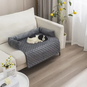 Comparer les prix de Panier pour Chien Coussin Chien Lit pour Chien Lavable Fait Main Panier Chien canapé(75 x 75 cm Gris foncé)