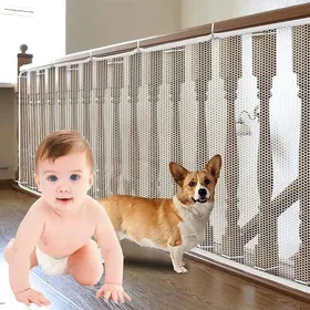 Comparer les prix de Filet de Protection pour Escaliers Filet de Protection Enfant Gardez Les Enfants et Les Animaux en Sécurité Blanc(3m x 79c Label