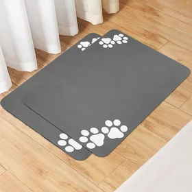 Meilleurs prix pour Tapis Gamelle pour Animaux de Compagnie Tapis Absorbant pour Bols pour Chiens à Séchage Rapide Tapis Chien Antidérapant 60x40cm