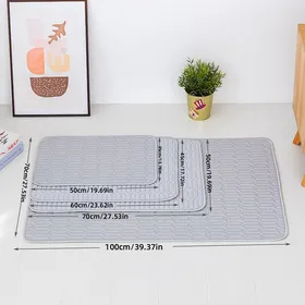 Meilleurs prix pour Tapis de refroidissement pour chien - Phoesky - 70x100 cm - Gris - Durable - Doux - Portable - Coton et Polyester