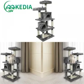 Meilleurs prix pour KEDIA. Arbre à Chat Griffe de Chat Cadre d'escalade de Chat Planche à Gratter Suspendu Double Plateforme, 60*48*145cm